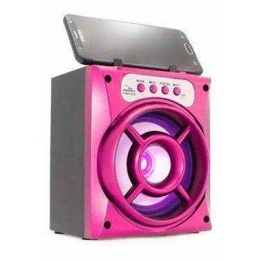 Imagem de Caixa De Som Com Bluetooth D-BH1018 Rosa - Grasep