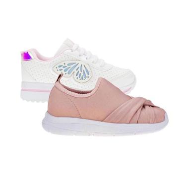 Imagem de Tenis Feminino Infantil Menina - KIT 2 PARES Tam 24 ao 34 - sapatinhos