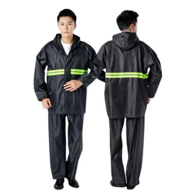 Imagem de Conjunto de Capa de Chuva para Motoboy com Capuz de Proteção Facial e 