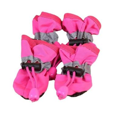 Imagem de Botas de Chuva para Cães Pequenos - 4 Peças Resistentes à Água, BR-M, 
