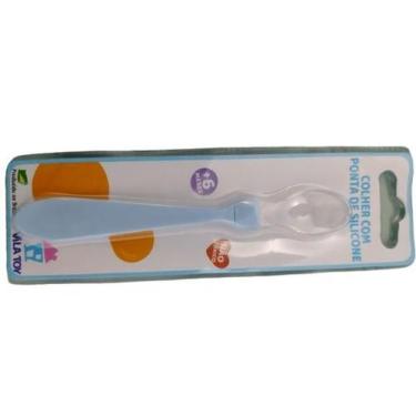Imagem de Colher de Silicone Super macia Bebê - Papinha Introdução Alimentar - V