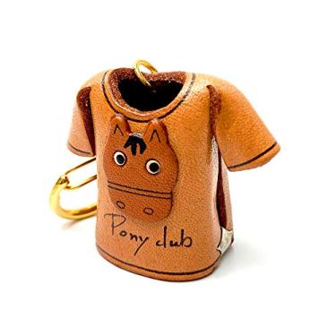 Imagem de Camiseta de cavalo Chaveiro de couro 3D (G) VANCA CRAFT-chaveiro colecionável pingente de pingente feito no Japão