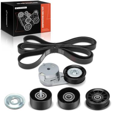 Imagem de A-Premium Kit de transmissão de correia serpentina do motor compatível com carros Chevrolet, Buick e Pontiac - Uplander 2006-2009, Terraza 2006-2007, Montana 2006-2009 - 3,9L