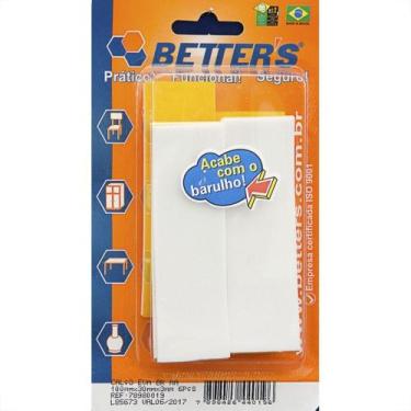 Imagem de Calco Eva Auto Adesivo Retangular Branco 100 X 30 X 3Mm 6 Pecas 019 Br