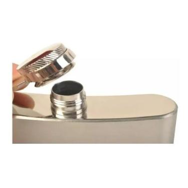Imagem de Cantil Porta Bebida De Bolso 235ml Inox 8oz Whisky Vodka Luxo - New, 7