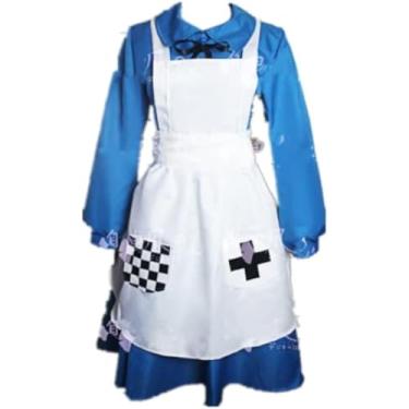 Imagem de Grand Duke Cos Anime Rosa Kirkland Cosplay Halloween cosplay costume Lolita Maid Dress Blue (Female L)