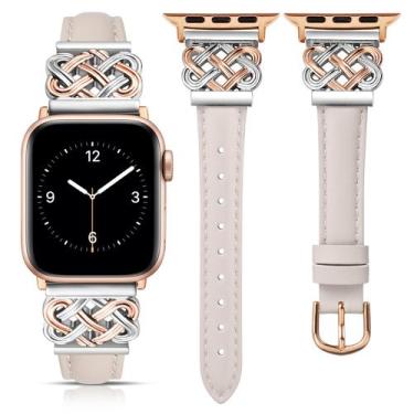 Imagem de Pulseira de Relógio TOYOUTHS de Couro para Apple Watch 38/40/41/42mm -