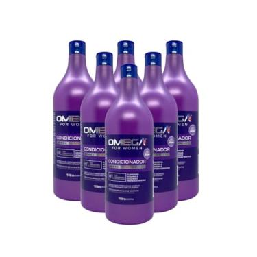 Imagem de Condicionador Bomba de Vitaminas 1L Omega Hair Fardo 6 Unidades