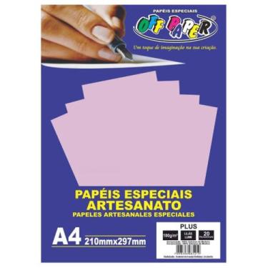 Imagem de Papel Plus Lilas Lumi 180g A4 20 Fls - Off Paper