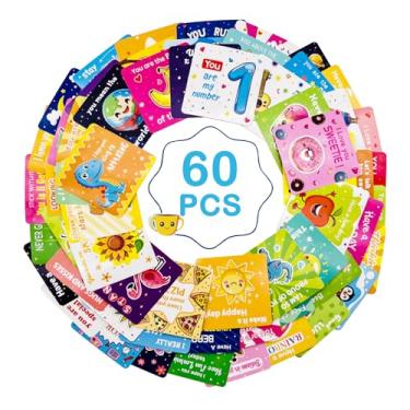 Imagem de ainifv Lancheira para crianças, notas de almoço motivacionais, conjunto de 60 cartões para lancheira