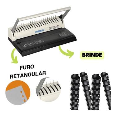 Imagem de Encadernadora Perfuradora Manual P Garras Plasticas Papel A4