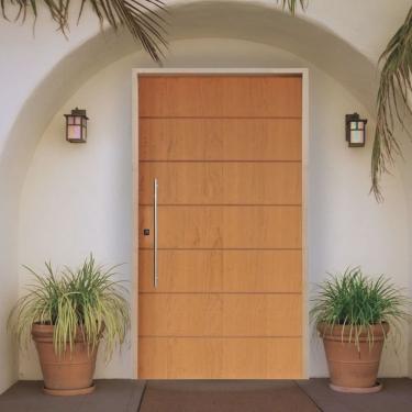 Imagem de Porta Pivotante Belíssima Imbuia 2 Padrão Imbuia Batente 14 Puxador Tubo 60cm 140 X 210 Direito