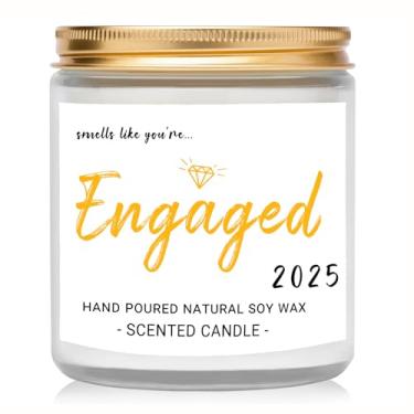 Imagem de Presentes de noivado 2025 para casais, vela de cera de soja natural, presentes de casamento para noivas, mulheres, recém-casados, lembrancinhas de despedida de solteira, ideias de presente para lista