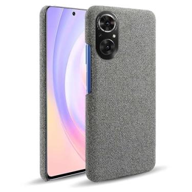 Imagem de Capa para Honor 50 SE,Capa desenhada em lona,Case Protetora Ultrafina com Empunhadura Macia,Design em Tecido Antichoque e Antiarranhões-Gray