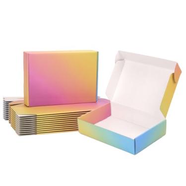 Imagem de DEZIBOX Caixas De Remessa 9X6X2 Para Embalagem, Pacote Com 45 Papelão Ondulado Coloridas Pequenas Empresas, Remessa, Correspondência