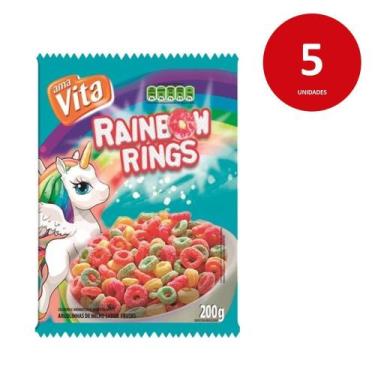 Imagem de Kit c/5 CEREAL AMA VITA 200G RAINBOW RINGS