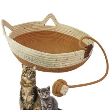 Imagem de Cama de Gato Arranhador Cestinho Felino Cao Pet Caminha Rasqueavel Bol