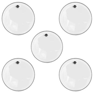 Imagem de Kit 5 Pele Tom Surdo 14” Filme Duplo Luen Dudu Portes DP Double Clear PL11021N