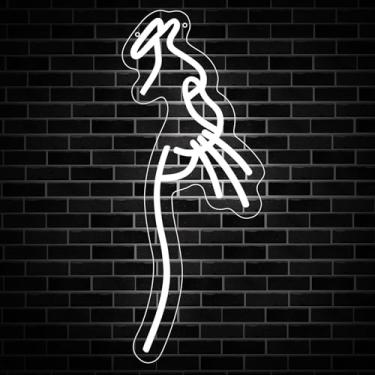 Imagem de Placa neon minimalista para gatos - 16,5 × 16,8 cm decoração de parede LED para quarto, sala de estar, pet shop, café - luz estética para gatos alimentada por USB para amantes de gatos e decoração de