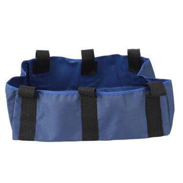 Imagem de Bolsa rollator de armazenamento portátil de nylon sob o assento cesta de cadeira de rodas para guarda-chuva bolsa de armazenamento azul andador (azul)