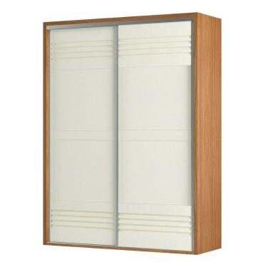 Imagem de Guarda Roupa Solteiro 179Cm 2 Portas De Correr 100% Mdf Tw601 Freijó/Off White