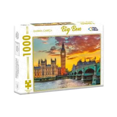 Imagem de Jogo Quebra-Cabeça Puzzle Big Ben Londres 8+ anos Pais e Filhos - 1075