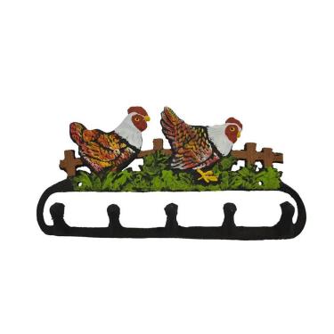 Imagem de Suporte para Chaves e Toalha em Alumínio Fundido Galinha