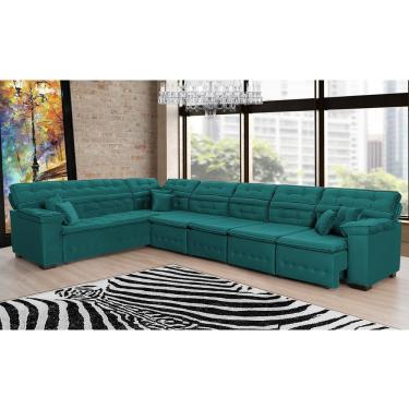 Imagem de Sofá de Canto Magno 2,37x4,57m Verde
