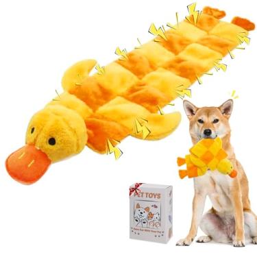 Imagem de Mihachi 16 brinquedos de mastigação para cães - sem enchimento de pelúcia para animais de estimação - Tapete amarelo com pato