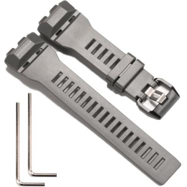 Imagem de Pulseira de resina de substituição compatível com Casio GBD-100 Underground Labo Series Watch Band (cinza)
