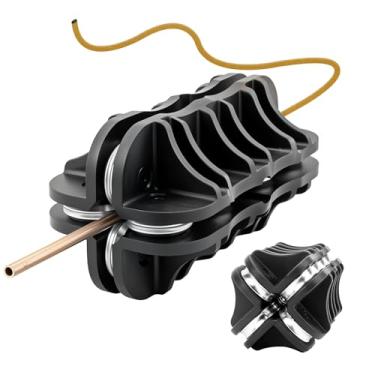 Imagem de Otufan Ferramenta de alisamento de linha de freio, alisador de tubos, dobrador portátil de 3/40.6 cm 3/20.3 cm 1/10.2 cm OD para linha de freio alumínio, aço, bobinas de latão (3/40.6 cm)