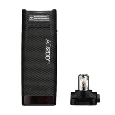 Imagem de Adesivo protetor de vinil para câmera com película anti-arranhões para acessórios fotográficos Godox AD200 Pro AD200Pro (preto matriz)