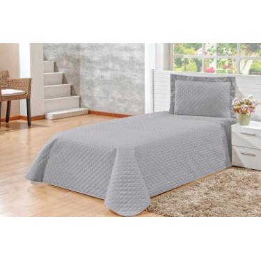 Imagem de Colcha Cobre leito Kaique Solteiro 2 Peças Tecido Matelado Microfibra 