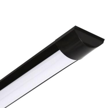 Imagem de Kit 2 Luminária Sobrepor Line LED 18W Preto - TASCHIBRA, Luz quente 30