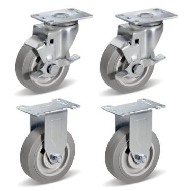 Imagem de Conjunto de 4 rodízios CW FutureParts de 4 polegadas para serviços pes