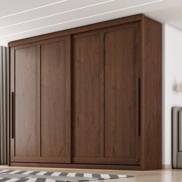Imagem de Guarda-roupa Mdf 2 Portas 6 Gavetas Atraente Jacarandá