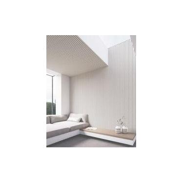 Imagem de Ripado Interno de Poliestireno - Cinza Claro Liso  2,90m x 15cm  1cm e