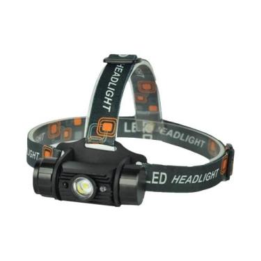 Imagem de Mini Lanterna De Cabeça LED Recarregável Tipo-C À Prova d'Água Com Sen
