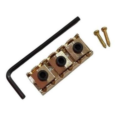 Imagem de Nut Guitarra Com Trava Floyd Rose Dourada 42Mm X 15,5Mm