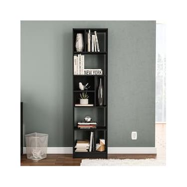 Imagem de Estante de Livros Politorno Piratini Alta 9 Prateleiras 178cm Design Clean Compacta