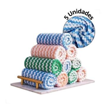 Imagem de Kit Panos de Limpeza Microfibra 25x25cm Alta Absorção Multiuso - B MAX