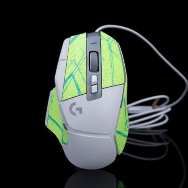 Imagem de Hokeyio Fita aderente para Logitech G502X Lightspeed Plus - antiderrapante, controle aprimorado, resistência ao suor, melhora a aderência FPS Gaming e a proteção do mouse [pré-corte] Tinta verde de