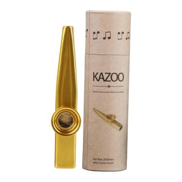 Imagem de harayaa Flauta Kazoo Flauta de Boca Guitarra Profissional Festa Lembrancinhas Brinquedo Adultos, Ouro