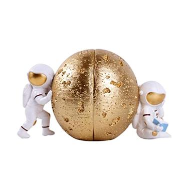 Imagem de Suporte para livros astronauta suporte de livros antiderrapante decoração de livros pesados arte criativa rolhas de livros para livros/filmes/CDs/videogames para livros pesados