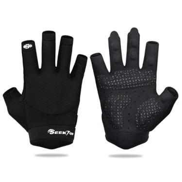 Imagem de Seektop Luvas de treino respiráveis para mulheres e homens, luvas grossas e acolchoadas para levantamento de peso, proteção total da palma da mão, excelente aderência para academia, fitness
