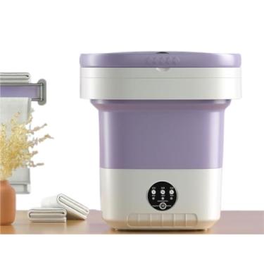 Imagem de Máquina de lavar portátil de 11L com design dobrável e 3 modos de limpeza - Mini lavadora para roupas de bebê, roupas íntimas, meias e itens pequenos - ideal para apartamento, dormitório, acampamento