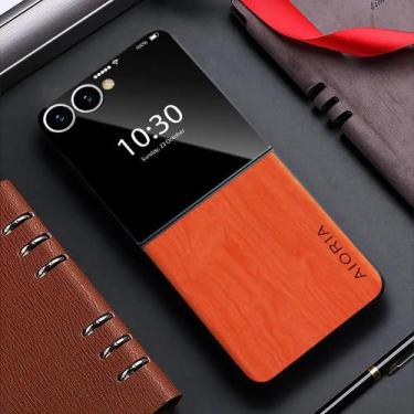 Imagem de Capa De Couro Com Padrão De Bambu Para Samsung Galaxy Z Flip 7 6 5 4 3