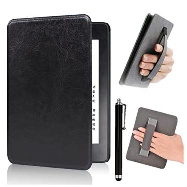 Imagem de Caso para Kindle Paperwhite, Capa Inteligente de Couro PU com Recurso de Esteira de Sono Automático para O Kindle Paperwhite 10th Generation 2018 Lançado, Modelo Nº: PQ94WIF-Black
