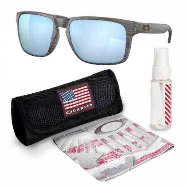Imagem de Oakley OO9417 HOLBROOK XL – Polarizado/não polarizado – Óculos de sol quadrados com kit oficial de óculos, Madeira, 59 mm