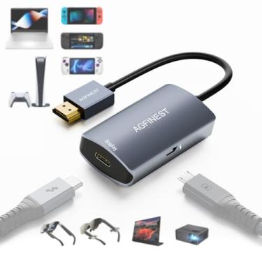 Imagem de Adaptador HDMI 2.0 para USB-C 4K, conversor de cabo HDMI macho unidirecional para fêmea USB C compatível com MacBook Pro, Dell, Xreal Air